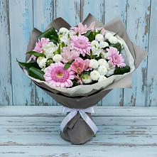 Букет цветов из:  Герберы, Альстромерии и Хризантемы #REPLACE_PRED# Николаевске