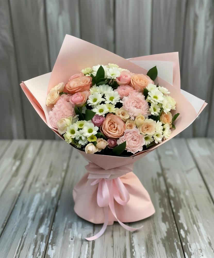 Букет цветов из: Гвоздики, Розы и Хризантемы в Николаевске