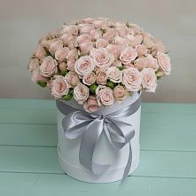 Цветочная композиция из Розы в шляпной коробке в Николаевске