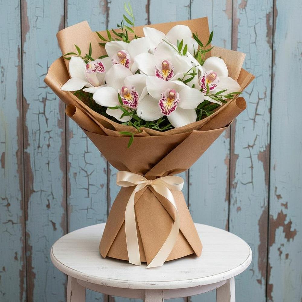 Букет цветов из: Орхидеи и Розы в Николаевске