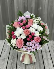Букет цветов из:  Альстромерии, Гвоздики, Розы и Хризантемы #REPLACE_PRED# Николаевске