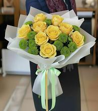Букет цветов из:  Хризантемы и Розы в Николаевске