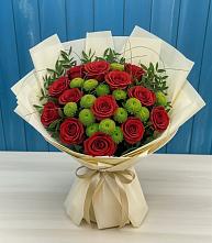 Букет цветов из:  Розы и Хризантемы в Николаевске