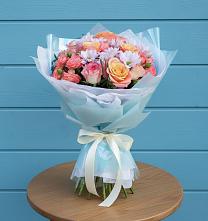 Букет цветов из:  Хризантемы и Розы в Николаевске