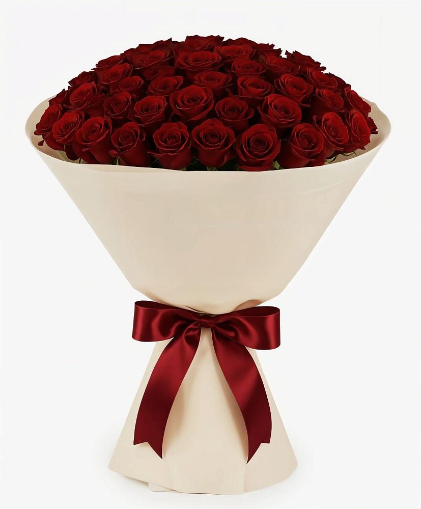 Букет 101 Бордовая роза Блэк Бакарра в Николаевске